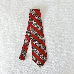 Evan-Picone 100% Silk Tie Red Paisley Vintage Men’s Necktie Wide 3.75”